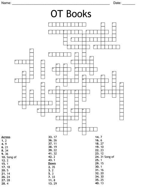 And below are the possible answer from our database. . Ot book crossword